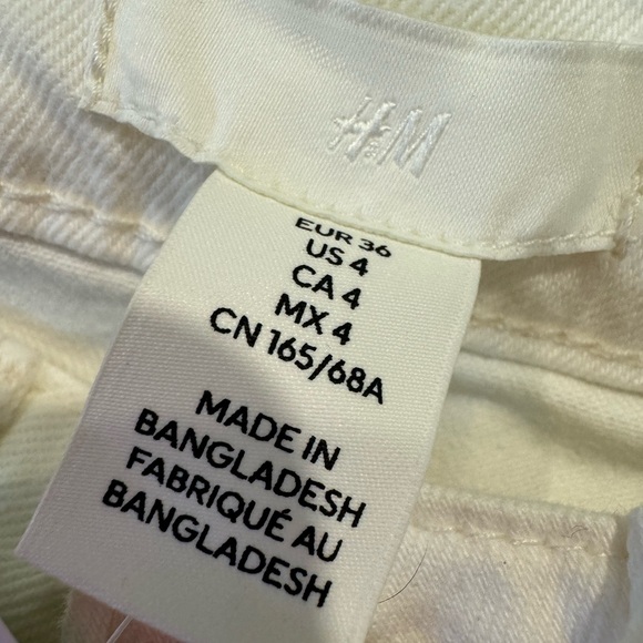 NWT H&M Slim High Waist White jeans - Picture 3 of 7